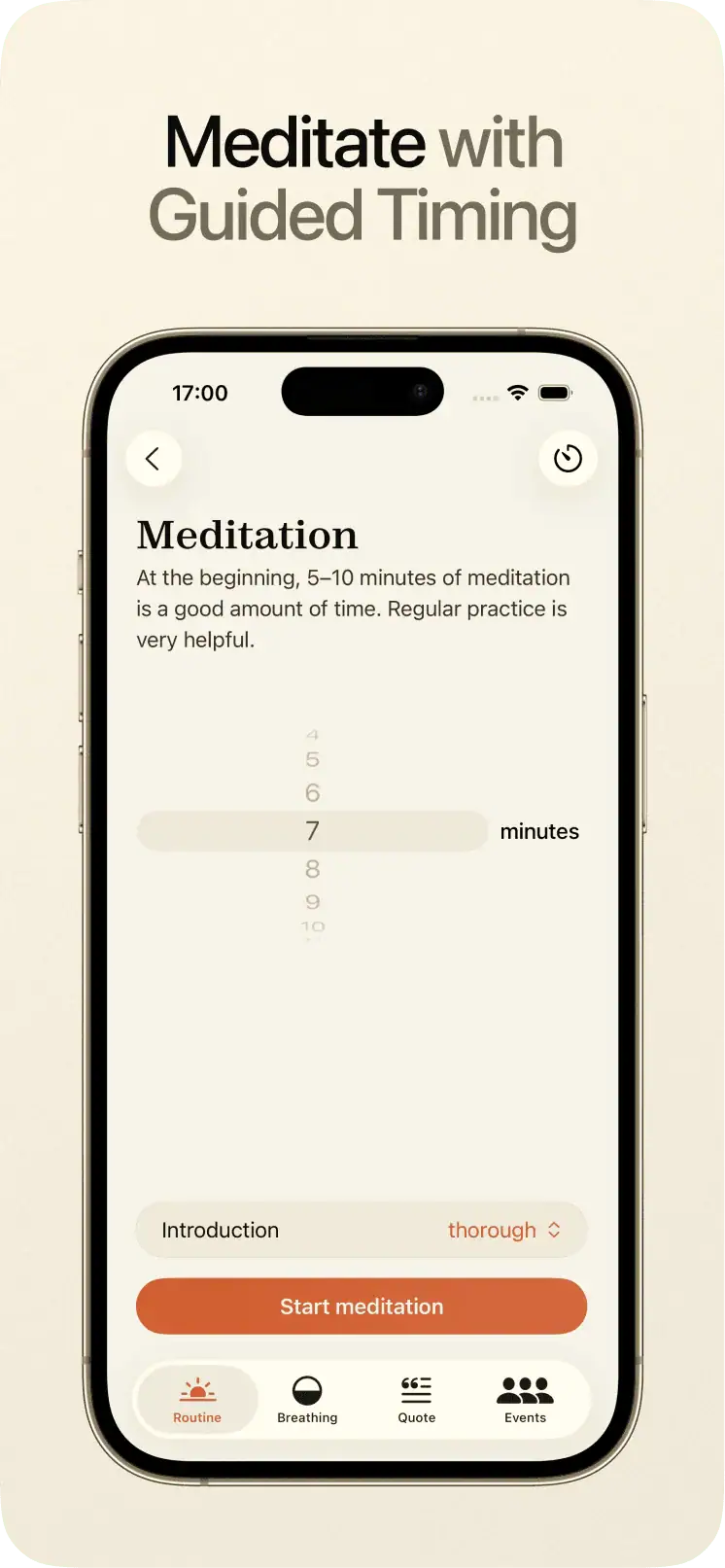 Meditate with guided timing